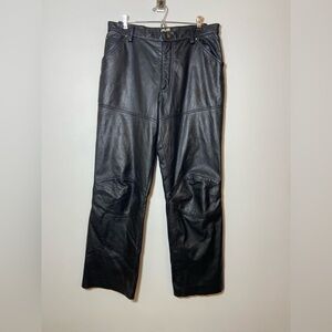 Wilsons Leather M. Julian Leather Men's Pants Size 32 Reg Black Lined Pockets